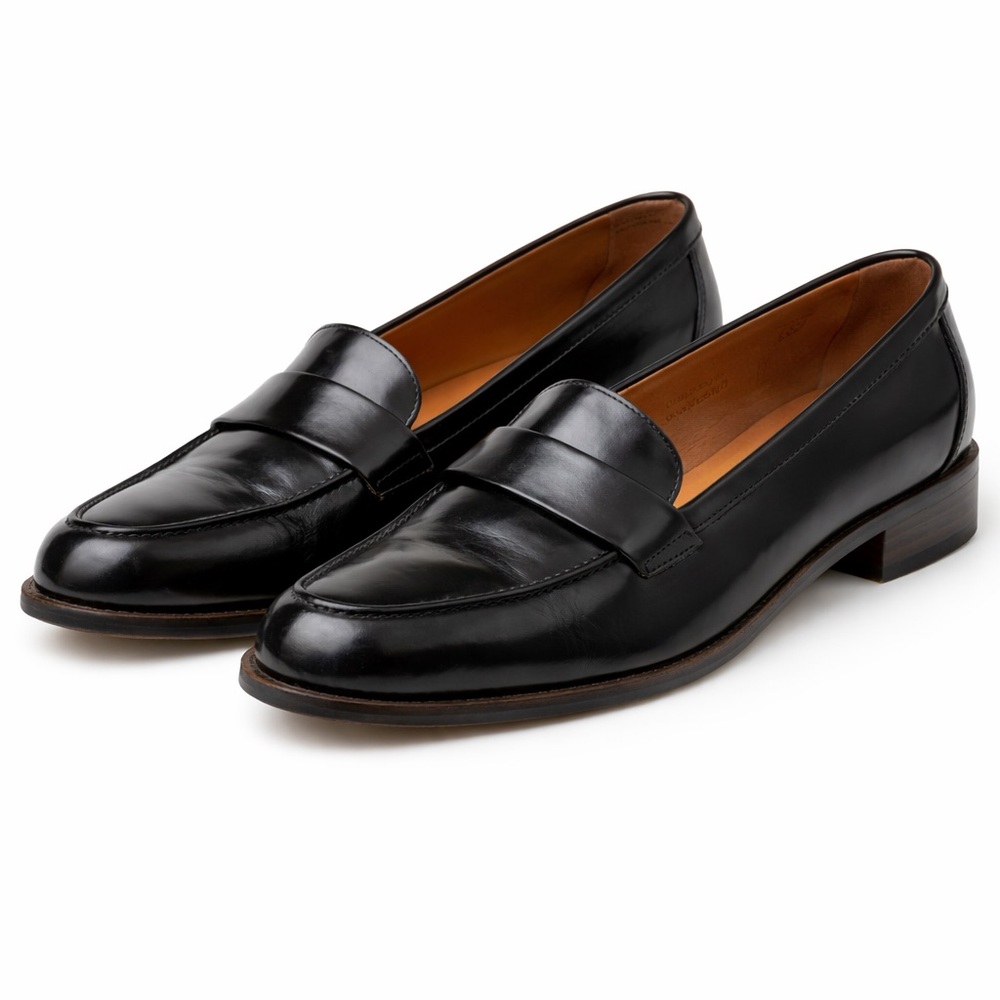 Enzo Angiolini Black Leather Loafers | Women’s Size 6.5